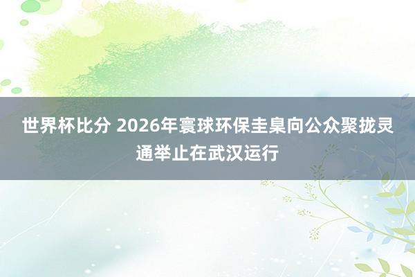 世界杯比分 2026年寰球环保圭臬向公众聚拢灵通举止在武汉运行