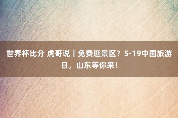 世界杯比分 虎哥说｜免费逛景区？5·19中国旅游日，山东等你来！