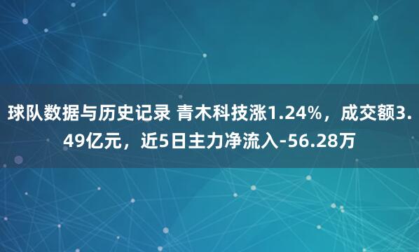球队数据与历史记录 青木科技涨1.24%，成交额3.49亿元，近5日主力净流入-56.28万