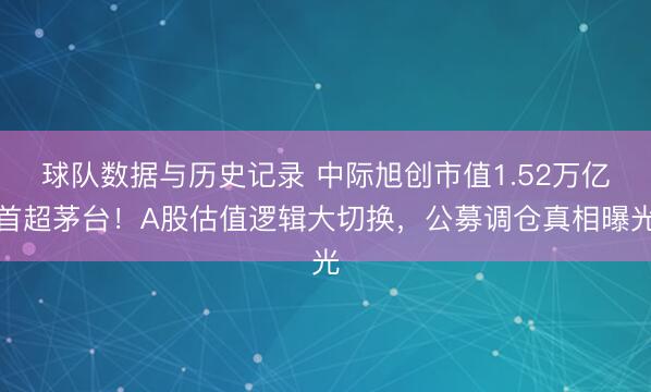 球队数据与历史记录 中际旭创市值1.52万亿首超茅台!A股估值逻辑大切换,公募调仓真相曝光